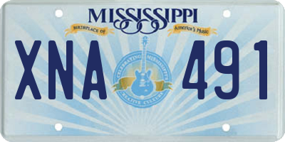 MS license plate XNA491