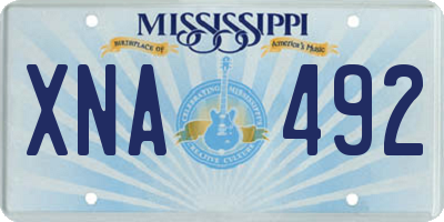 MS license plate XNA492