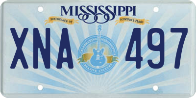 MS license plate XNA497