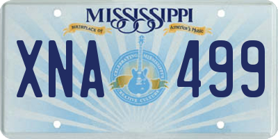 MS license plate XNA499