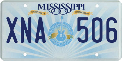 MS license plate XNA506