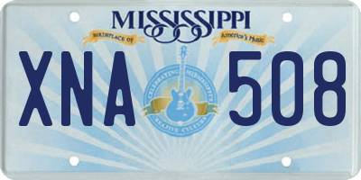 MS license plate XNA508