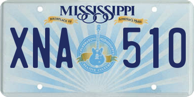 MS license plate XNA510