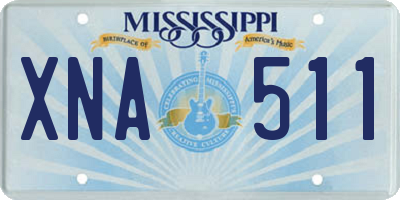 MS license plate XNA511