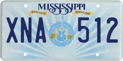 MS license plate XNA512