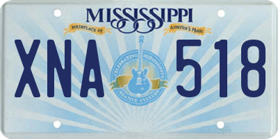 MS license plate XNA518