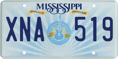MS license plate XNA519
