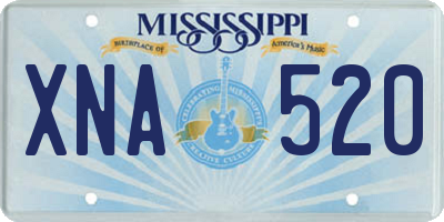 MS license plate XNA520