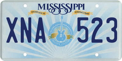 MS license plate XNA523