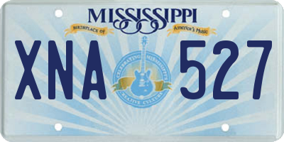 MS license plate XNA527