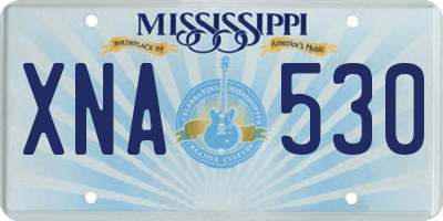 MS license plate XNA530