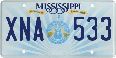 MS license plate XNA533