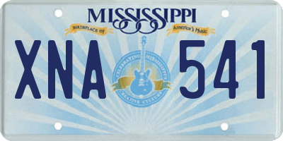 MS license plate XNA541