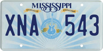 MS license plate XNA543