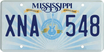 MS license plate XNA548