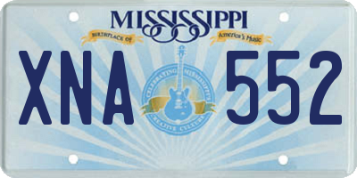 MS license plate XNA552