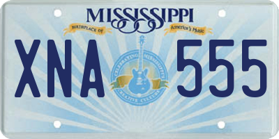 MS license plate XNA555