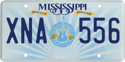 MS license plate XNA556
