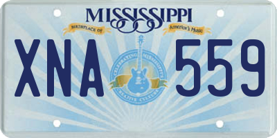 MS license plate XNA559