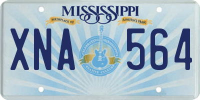 MS license plate XNA564