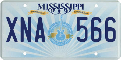 MS license plate XNA566