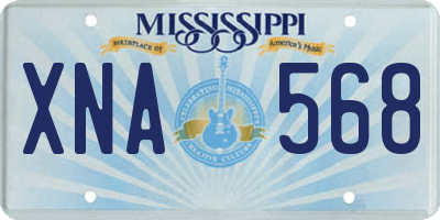 MS license plate XNA568