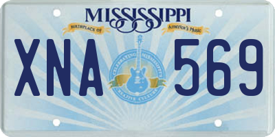 MS license plate XNA569
