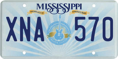MS license plate XNA570