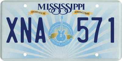MS license plate XNA571