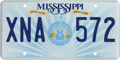 MS license plate XNA572