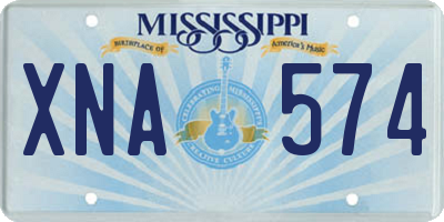MS license plate XNA574