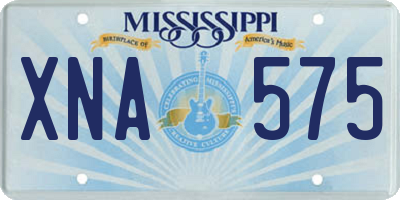 MS license plate XNA575