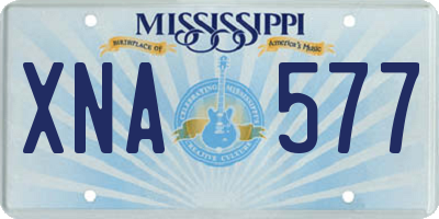 MS license plate XNA577