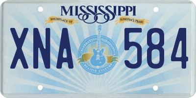 MS license plate XNA584