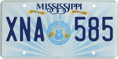 MS license plate XNA585