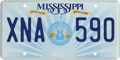 MS license plate XNA590