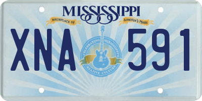 MS license plate XNA591