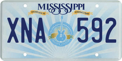 MS license plate XNA592