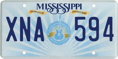 MS license plate XNA594