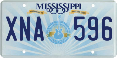 MS license plate XNA596