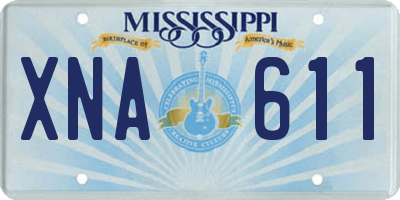 MS license plate XNA611