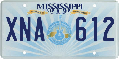 MS license plate XNA612