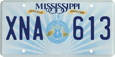 MS license plate XNA613