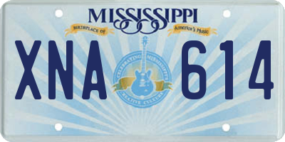 MS license plate XNA614