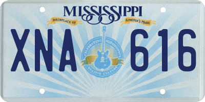 MS license plate XNA616