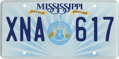 MS license plate XNA617