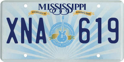 MS license plate XNA619
