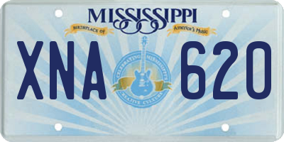 MS license plate XNA620