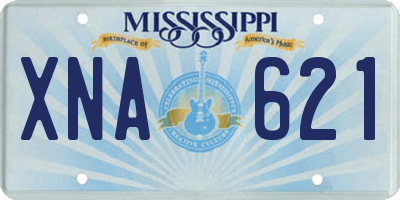 MS license plate XNA621