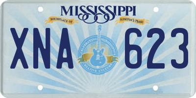 MS license plate XNA623
